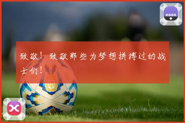 致敬!致敬那些为梦想拼搏过的战士们!