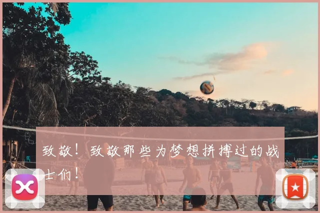 致敬！致敬那些为梦想拼搏过的战士们！